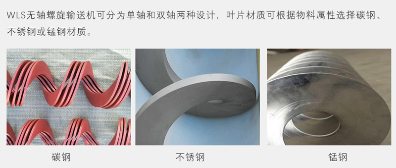 無軸螺旋輸送機葉片材質